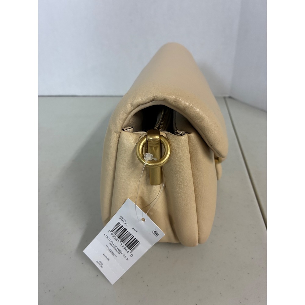 Coach Pillow Tabby Shoulder Bag 26 Ivory Nappa Leather C0772 Brass Hardware NWT - Picture 5 of 9